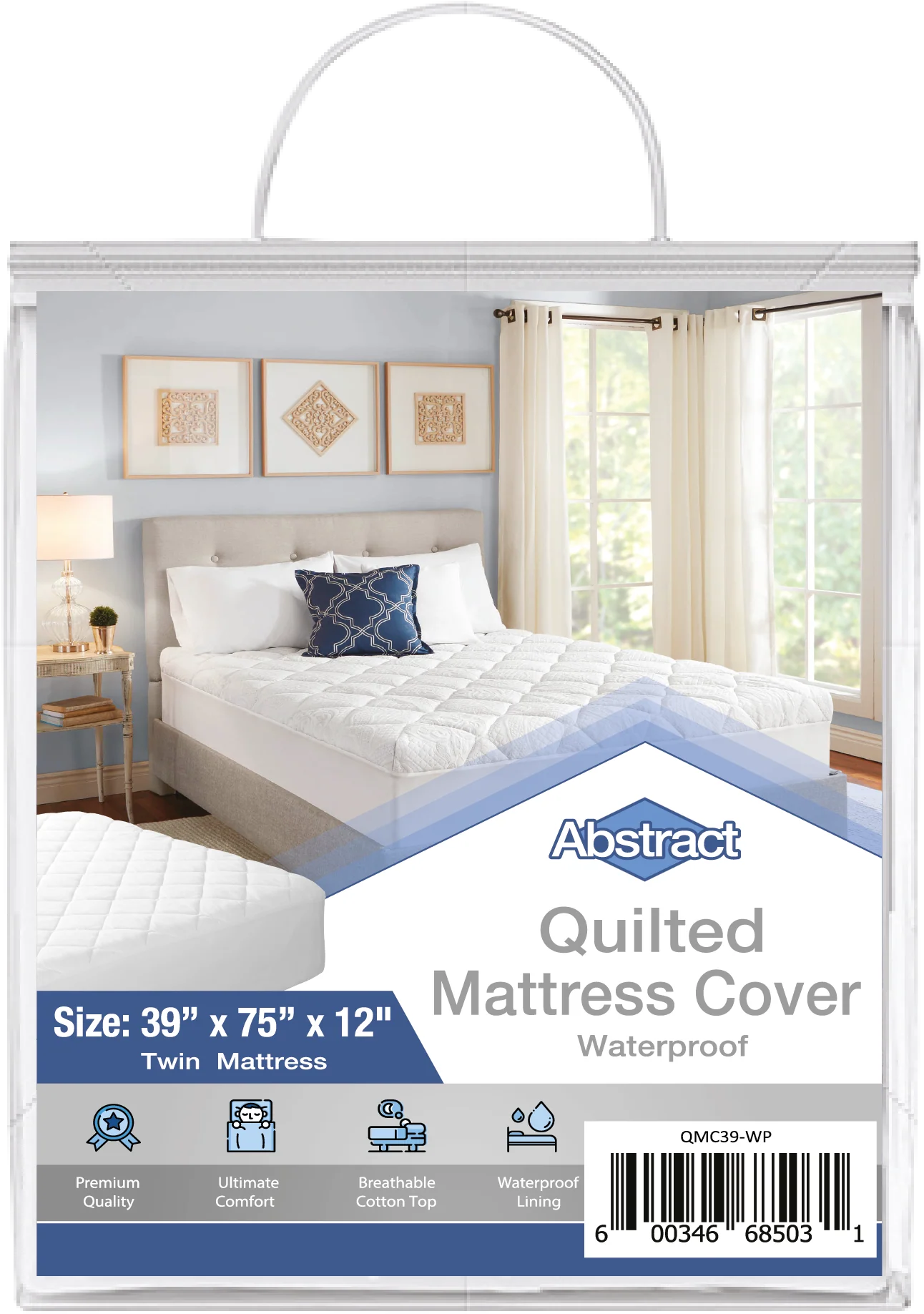 Abstract Luxury Quilted Waterproof Mattress Cover - Image 4
