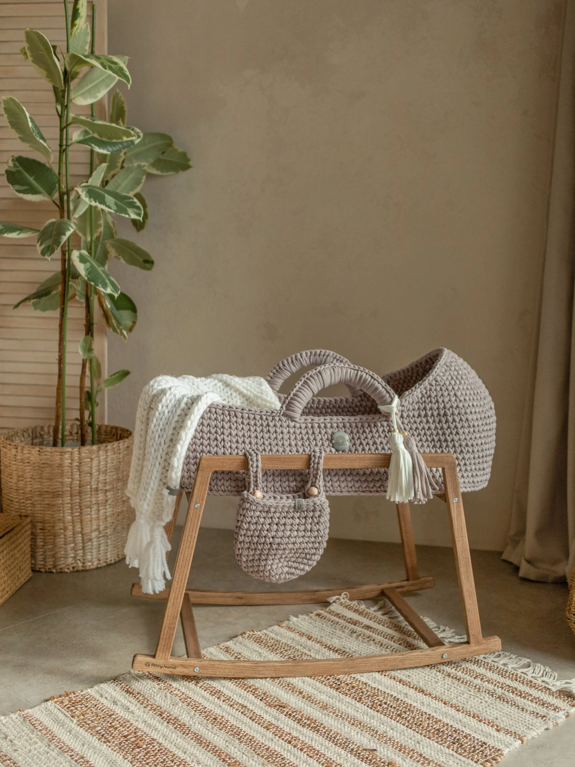 Anzy Home Hanging Basket Crib Pocket Organizer - Image 12
