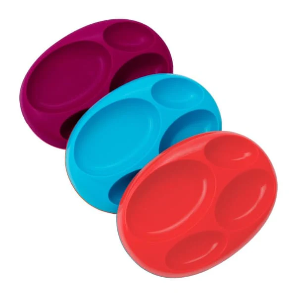 Platter Lrg Divided Edgeless Plate Asst. 3Pk - Image 2