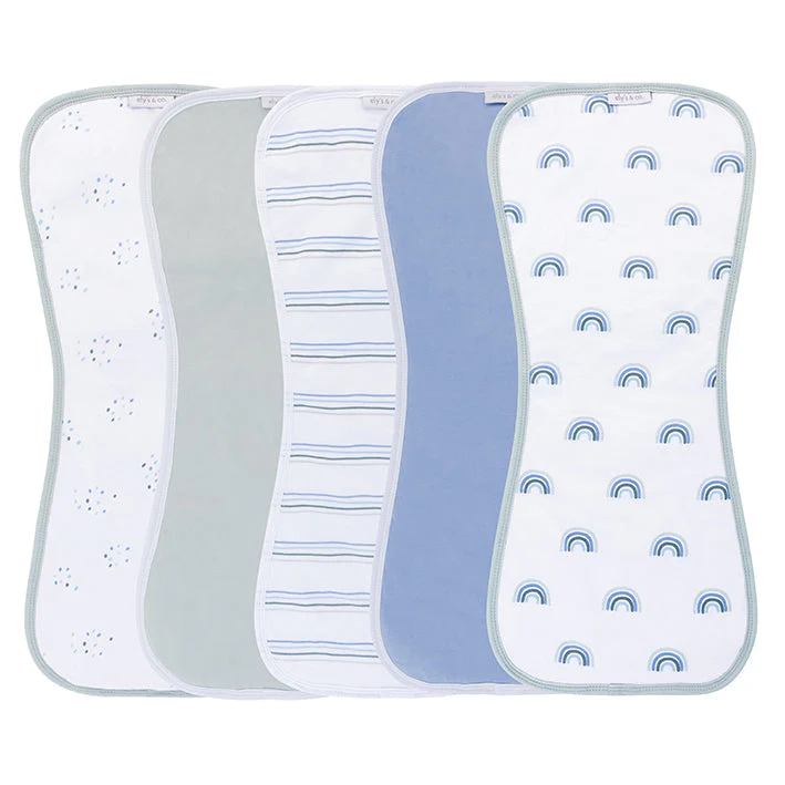 Ely's & Co. Contoured Jersey Cotton Burp Cloths - 5 Pack - Image 5
