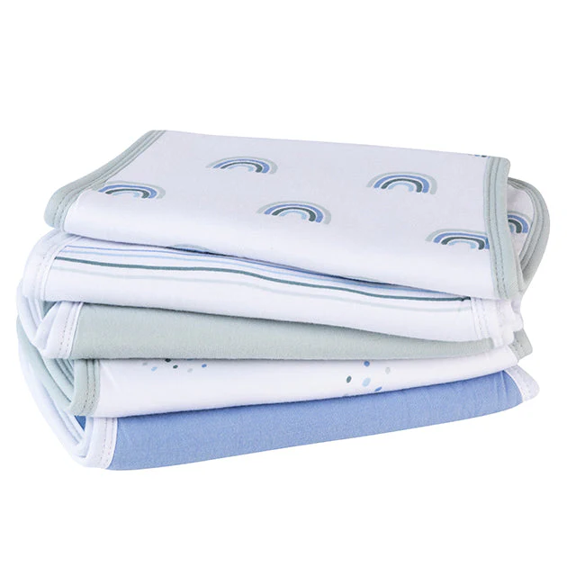 Ely's & Co. Contoured Jersey Cotton Burp Cloths - 5 Pack - Image 6