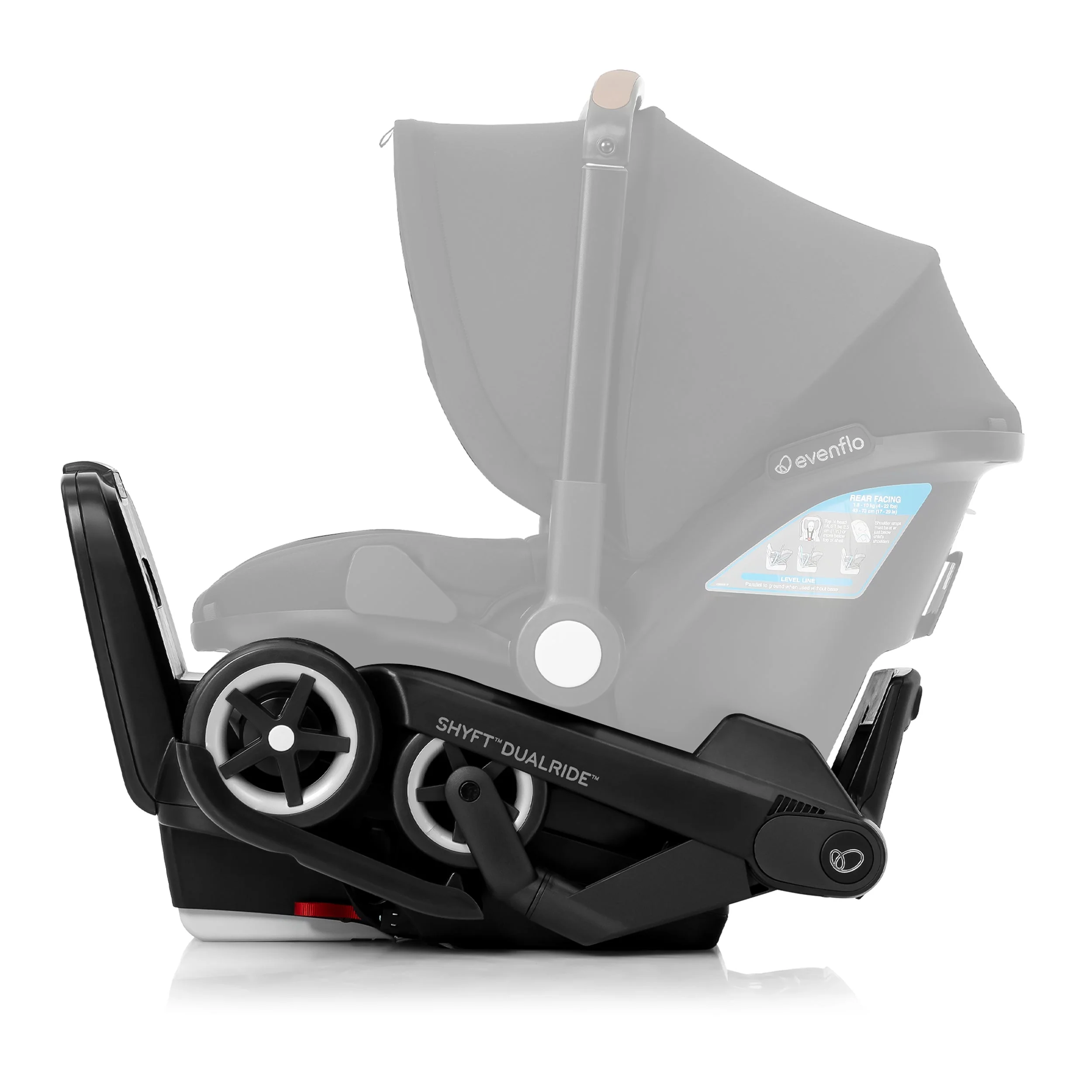 Evenflo Shyft DualRide Infant Car Seat and Stroller Combo with Carryall Storage - Image 28