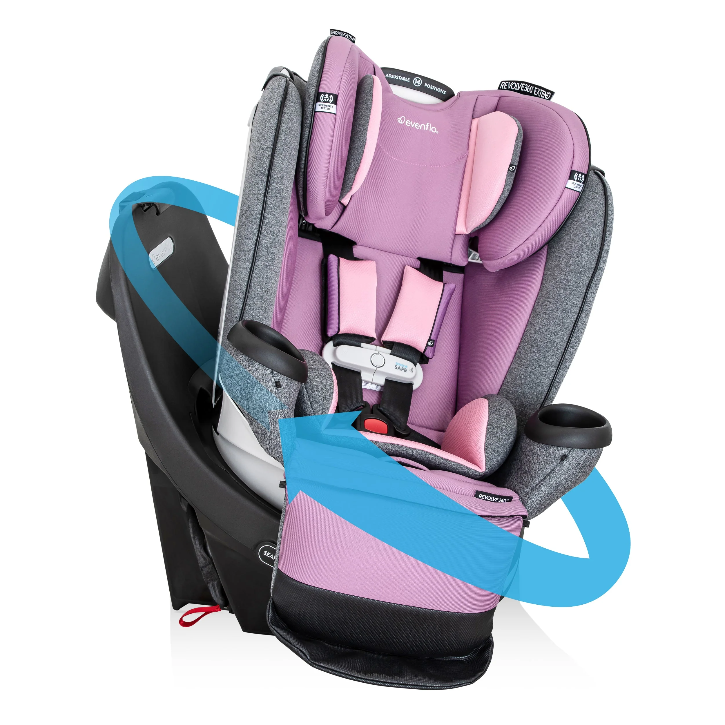 Evenflo Gold Revolve360 Extend All-in-One Rotational Car Seat with SensorSafe - Image 41