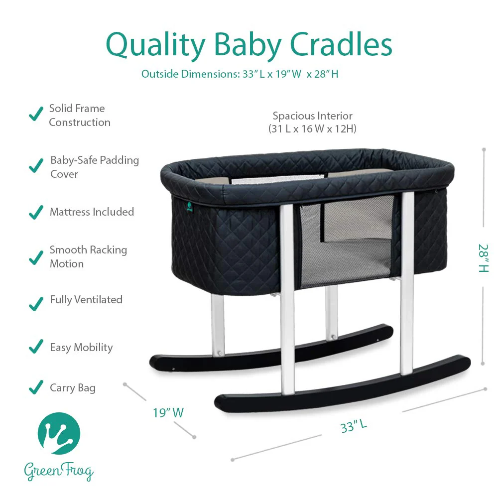 Green Frog Bassinet: Lily Pod Portable Baby Bassinet - Image 6