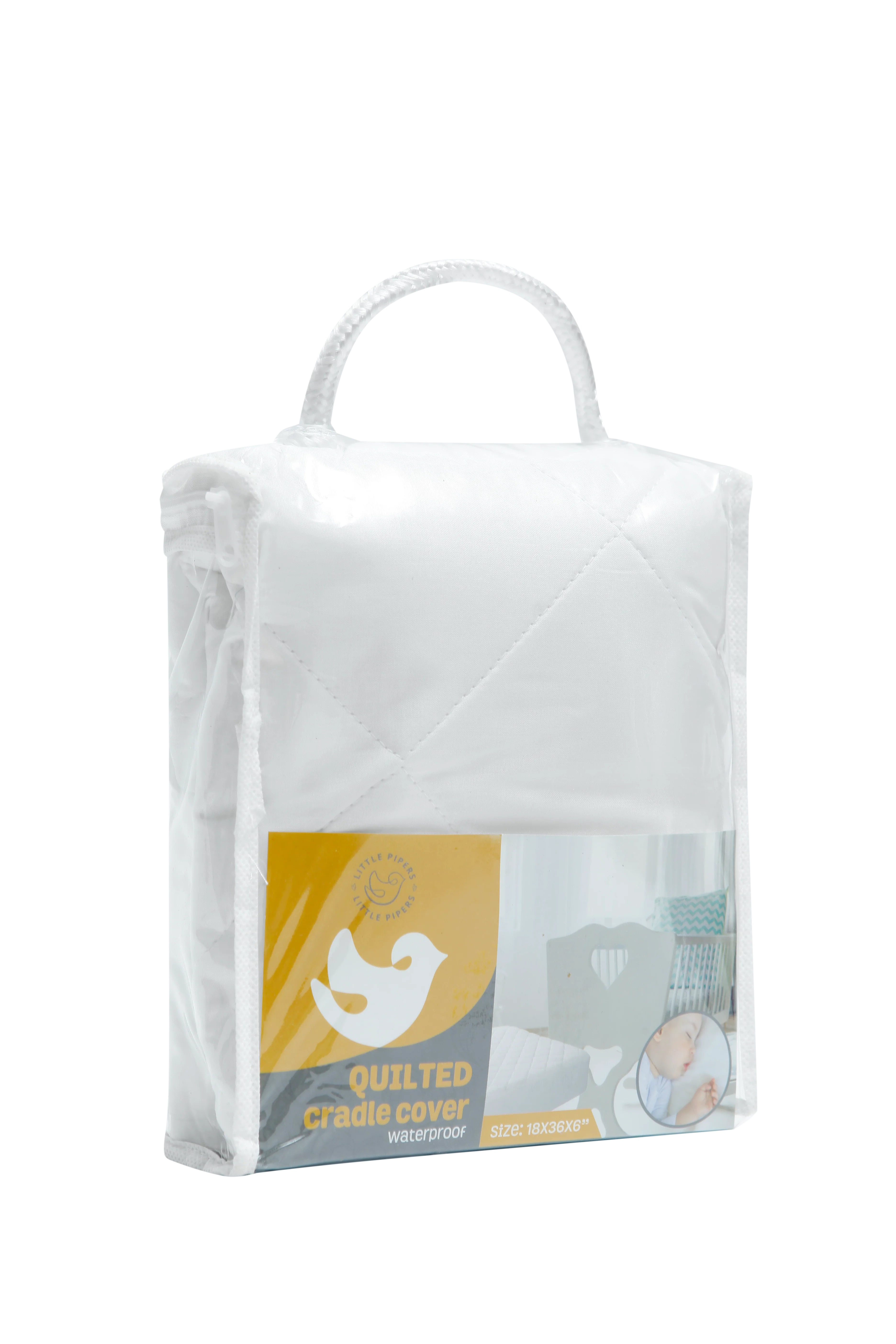 Little Pipers Waterproof Fitted Quilted Cradle Cover
