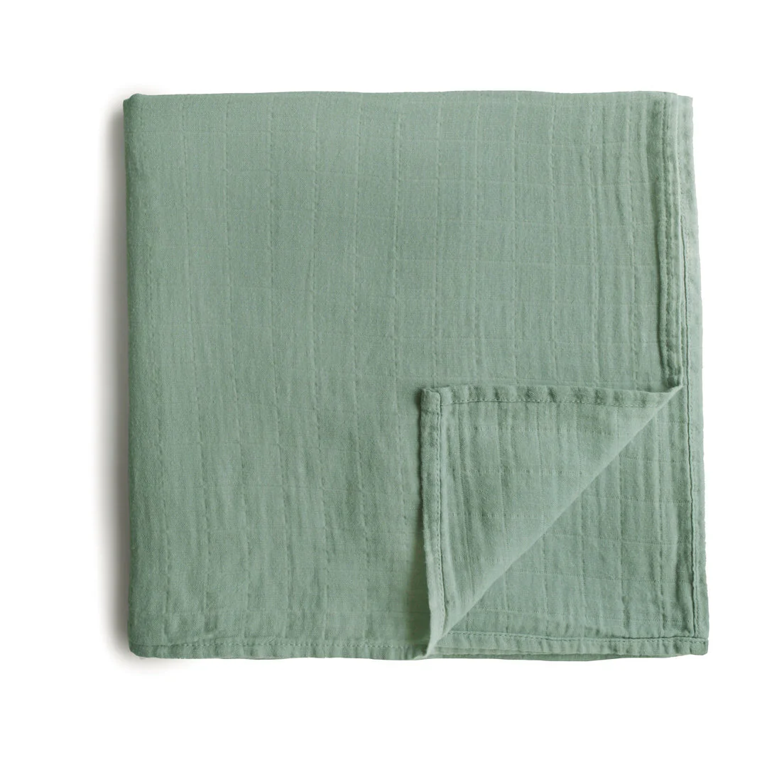 Mushie Organic Cotton Muslin Swaddle Blanket - Image 15