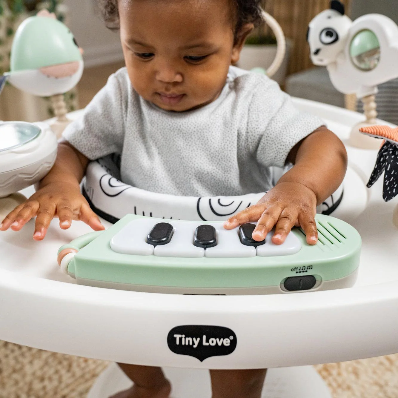Tiny Love 5-in-1 Black & White Stationary Activity Center - Image 36